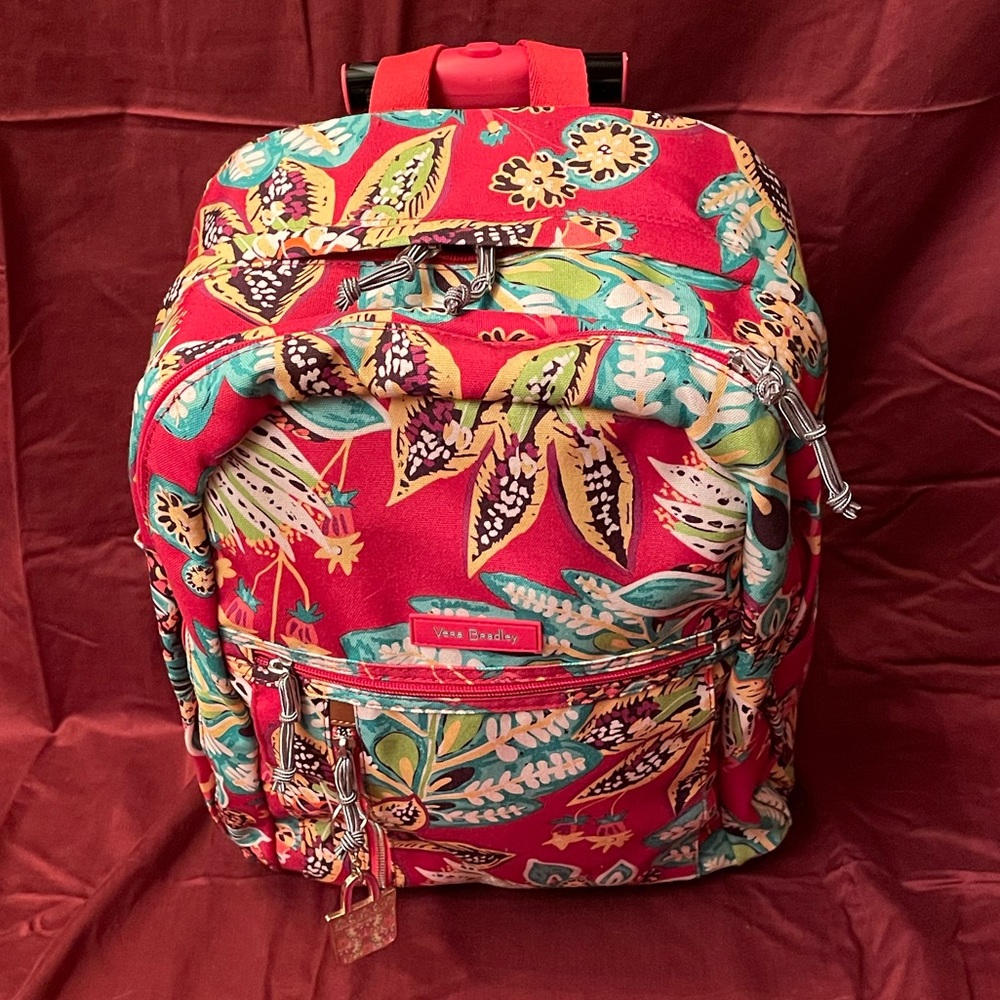 Vera Bradley Rolling Backpack, Rumba Pattern